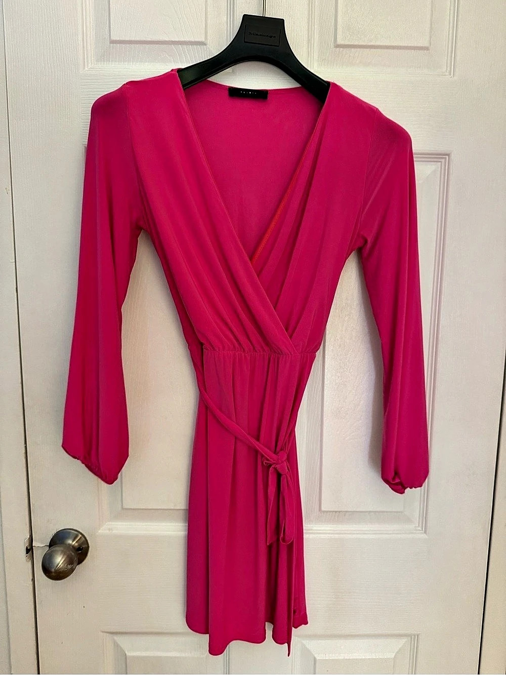 Saints Wrap Mini Dress in Pink Size Small Like New